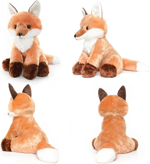 13 inches WEIGEDU Cute Red Fox Stuffed Animal Plush Toy with Big Soft Tail for Kids Boys Girls Birthday Bedtime Gift