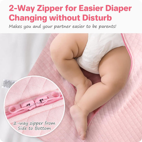 3-6 1.5 2-Way Amrcbb Easy Transition Baby Sleep Sacks with Sleeves Soft Cotton Warm Months Tog, Soft Comfortable