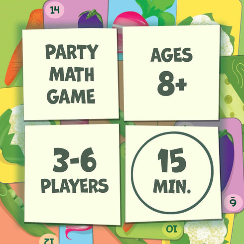 Melon Rind Check The Fridge Math Game for Kids, Educational Fun Card Game for 3-6 Players, Ages 8+
