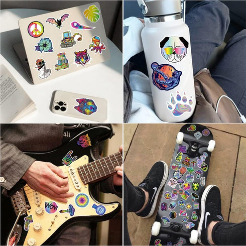 Trippy Stickers for Adults, Waterproof (50 Pcs) for Kindle, Water Bottles, Scrapbook