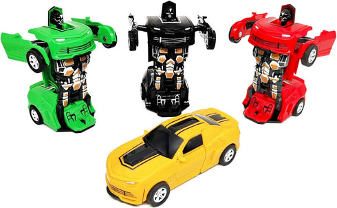 Transforming Toys Car - 2 in 1 Deformation Friction Powered Car Truck (Black)