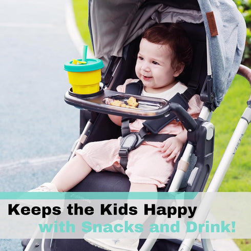 V2/Vista V3/Cruz/Cruz V2/ V2, Snack Tray Fits for UPPAbaby Vista/Vista RumbleSeat/RumbleSeat Stroller Tray with Cup