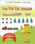 Set 41pcs 3+ SainSmart Jr. Wooden Train for Toddler, Wood Train Track w/Crane Fits Brio, Thomas, Melissa and Doug, Kids