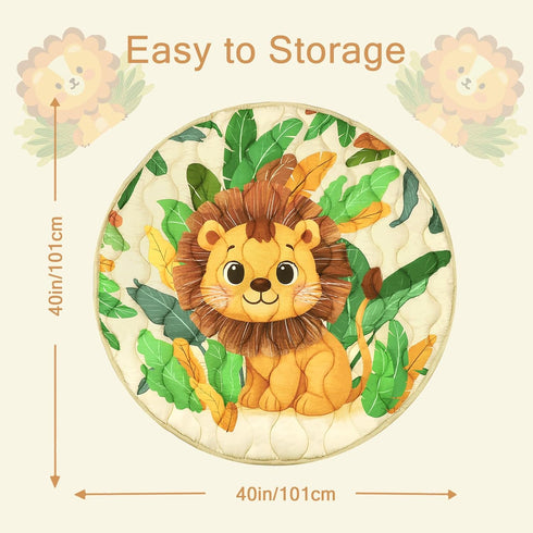 Tummy 40 40 Baby Round Play Mat, Premium Thicker Foam Baby Mat for Floor, Time Foldable Baby Foam Play mat for Babies