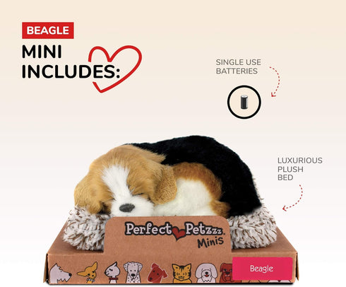 Mini Beagle, Realistic Stuffed Interactive Plush Toy, Electronic Pets Companion Pet Puppy with Synthetic Fur