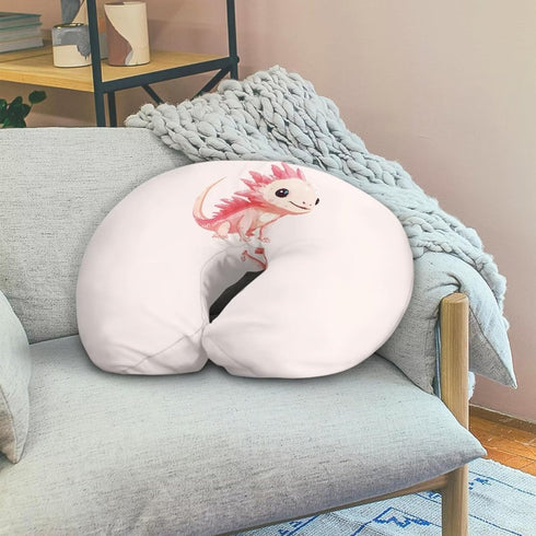Hechitok Pink Axolotl Nursing Pillow Cover for Infant Snug, Breastfeeding Pillow Slipcover for Baby Girls/Boys, Soft