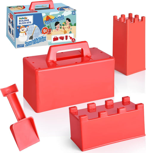 Snow Fort Building Block, Beach Sand Toys for Kids, Sand Castle Mold Kit for Outdoor Fun, Birthday Gifts
