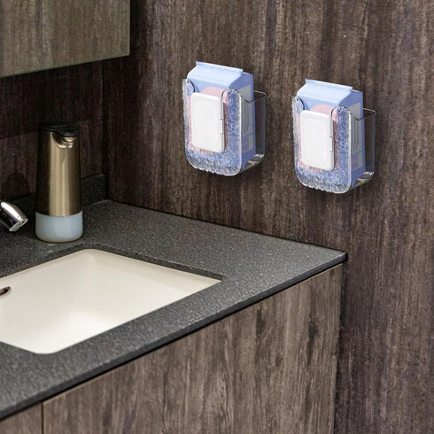 Ubamdom 2 Pcs Kitchen Wipes Storage Box Dispenser,Acrylic Clear Wall-Mounted Tissue Box Holder, Wipes Dispenser