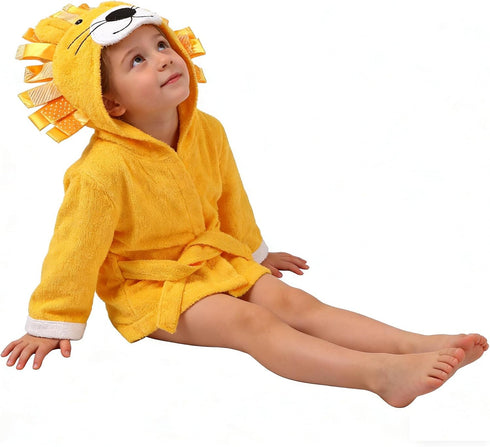 Unisex Baby Boy Hooded Bathrobe Towel - Ultra Absorbent Terry Cloth for Infants