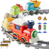 Sotodik Set Electric Train for Toddlers,Train Toys with Lights,Realistic Music Sound, Steam Spray,Traffic Sign