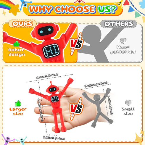 COZMIFSDZ 5 Magnetic Robot Sensory Fidget Toys Pcs, Magnetic People Men, Travel Activities Essential for Toddlers Kids