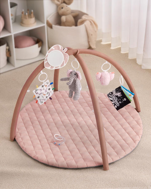 Tummy 6 Blissful Diary Baby Play Gym Mat, Time Activity Mat with Detachable Toys for Skill Development, Baby Essentials
