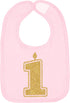Aiden's Corner Handmade Cute Baby Boy Girl 1st Birthday Silver Gold First Smash Cake Bibs