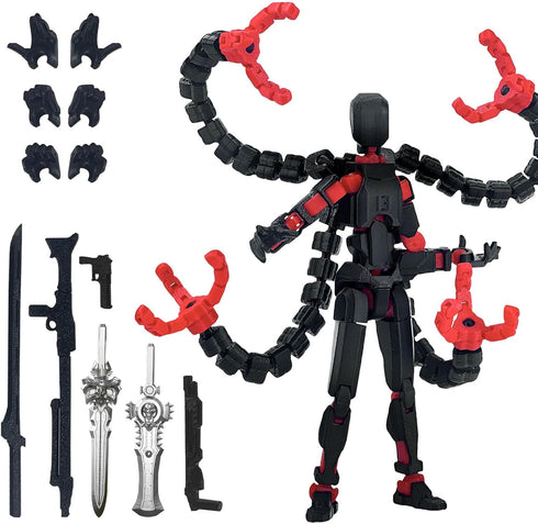 PkghoKids T13 Already Assembled Action Figure Accessories,T13 Multi-Jointed Movable,for Collectors Desktop Decorations t-13