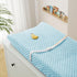 Homiest 2 Pack Changing Pad Cover, White + Light Blue Changing Table Sheets, Ultra Soft Fleece Minky Dot Fabric