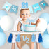 Vnysh 1/2 4PCS 6 Set 1/2 6 Birthday Boy Half Birthday Decorations Blue Month Party with Way to One Banner, Halfway High