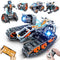HOGOKIDS 5 in 1 STEM Building Set with LED Light - APP & Remote Controlled Cars Building Toys Kit, RC Robot Tank Sleigh
