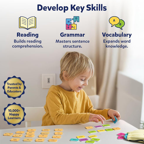 120+ (1.3 1 Inches), 5, 6, 7, 8 Skillmatics Educational Board Game - Sentence Search, Fun Learning Toys and Games