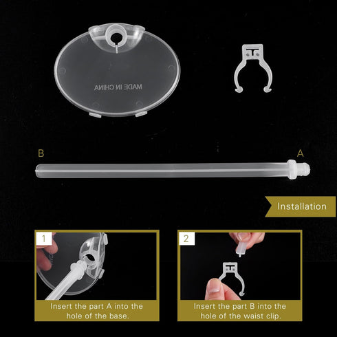 E-TING Transparent Dolls Holder Stand: Support for 9-12 Inch Dolls, Pack of 10