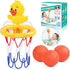 Babelshar Bath Toys, Bathtub Basketball Hoop for Toddler Kids, 3 Soft No Hole