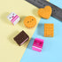 Cookie Erasers for Kids - 12 Pieces 3D Cute Food Puzzle Mini Biscuit Erasers, Fun Desk Pet Erasers