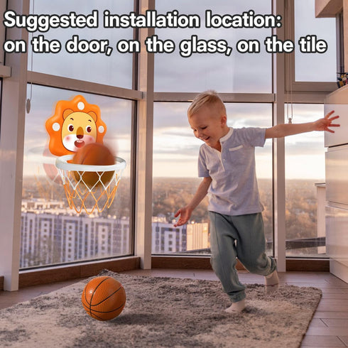 Adjustable Height Indoor Mini Basketball Hoop for Toddlers Kids, Space-Saving Christmas Birthday Gift Toy for Boys