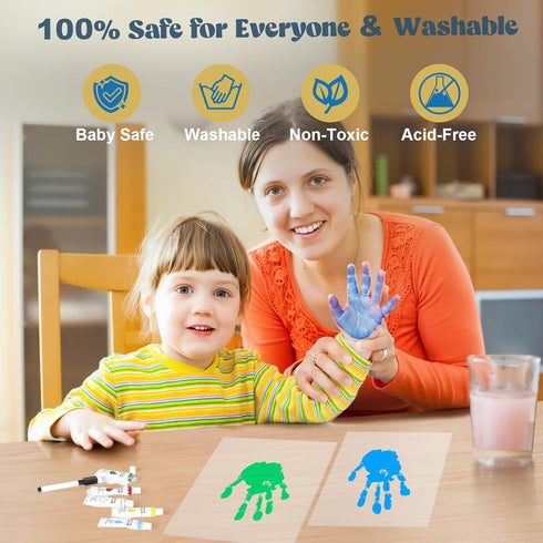 5 Family Handprint Kit - Baby Hand and Footprint Kit, Adoption Gifts, Family Gifts for New Parents, Christmas, New Mom