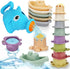 Baby Bath Toys for Toddlers 1-3, 14 Pcs Mold Free Bathtub Toys for Kids Age 2-4, Water Table Toys