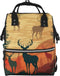 QSMJKLD Deer Show Diaper Bag with Changing Pad, Pacifier Holder - Multifunction Travel