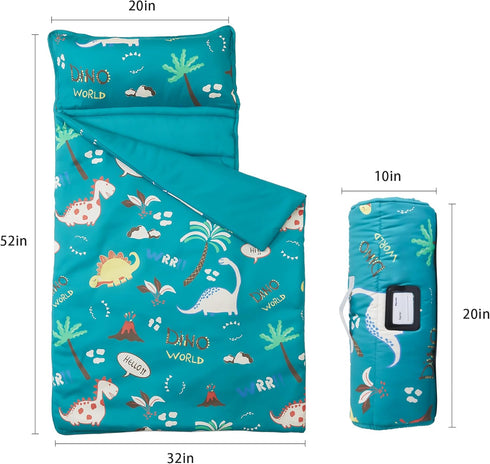 MORAIS 52" 20" Toddler Nap Mat with Pillow and Blanket, x Lightweight and Soft Nap Mat for Preschool, Daycare, Travel