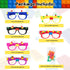6 Pcs DIY Building Bricks Glasses for Kids Birthday Party Favors, Boys Girls Carnival Games Decor