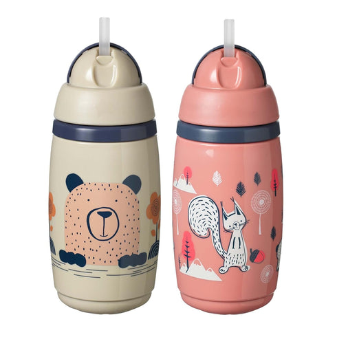 Tommee Tippee Insulated Straw Bottle, 9oz, Spill Proof Toddler Water Bottle For