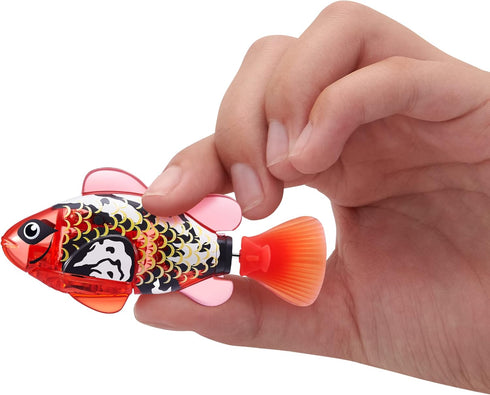 Swimming (2 Pack) 3 Robo Alive Robo Fish Robotic Fish (Blue + Red) by ZURU Water Activated, Changes Color, Comes