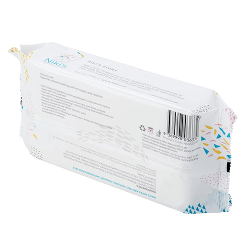 248 (4 Pack 62 Count Niki's Natural Baby Wipes | Sensitive Organic Baby Wipes | Made with Manuka Honey and Coconut Oil