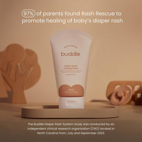 40% 4 oz Buddle Diaper Rash Rescue Healing Ointment For Baby, Zinc Oxide, Repairs & Nourishes, Pediatrician Tested