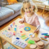 5-12, Kids Wood Painting Craft Kit, Glow-in-the-Dark Paint and Diamond Painting on Wood Slices with Stickers & Wiggle
