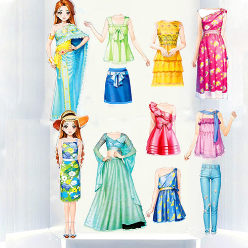 Daniel Axel 4-7 Set Magnetic Dress Up Paper Doll,Magnet Princess Dress Up Dolls for Girls Ages Kids,Travel Activities