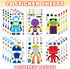 ArtCreativity Make Your Own Robot Character Sticker Assortment, Set of 24 Sheets for Kids' Arts ‘n Crafts Activity