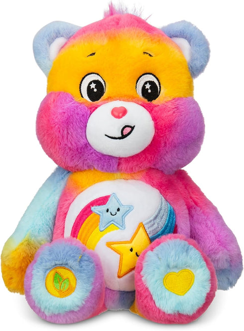 Care Bears Medium Plush Dare to Tie Dye - Stuffed Animal for Ages 4+, Super Soft and Cuddly