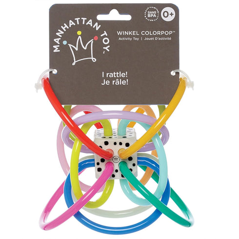 Winkel Colorpop Rattle & Sensory Teether Toy by Manhattan Toy