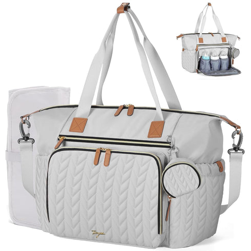 Diaper Bag Tote, Large Diaper Bags Waterproof, Hospital Bag for Labor Delivery,