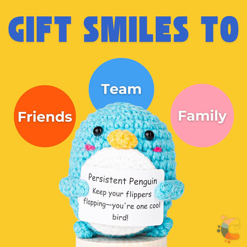 Pack (9 Cheerspace Animals Employee Appreciation Gifts Bulk Crochet Animal w/Stand pc) Handmade Cute Desk Accessories