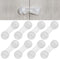 8 Packs Cabinet Door Locks for Baby Proof and Child Safety, Transparent Adhesive Locks for Drawer Cupboards