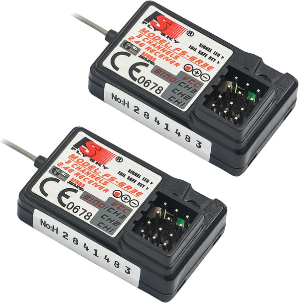 WOAEIUOS Flysky FS-GR3E Receiver AFHDS Long Range 3CH 2.4GHz Surface Receiver for FS-GT2