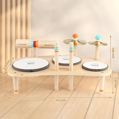 Kids Drum Set for Toddlers 1-3 - All in One Musical Instruments, Montessori Sensory Toys for 1 Year Old