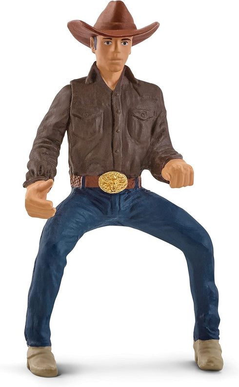 Schleich Farm World Rodeo Calf Adventure Playset, Cowboy Rider Figurine with Horse, Cow, and Dog, 6-Piece Set