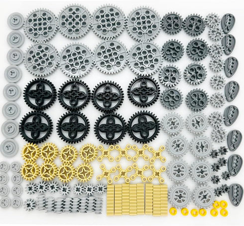 Miutrue Set 6yrs+ Technical Parts Wheels Gears Building Blocks Accessories Pieces kit Construction Toys for Kids