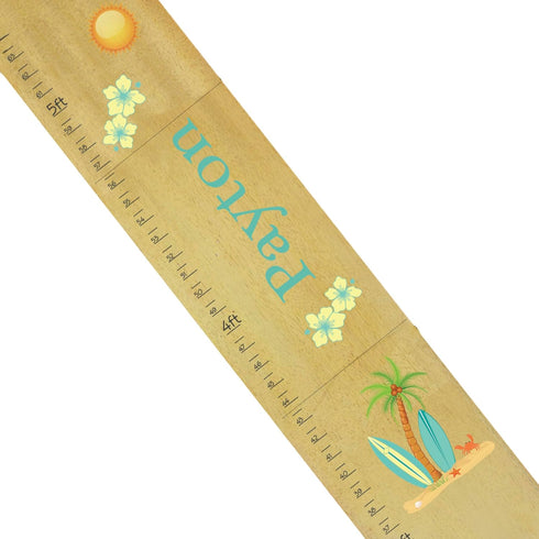My Bambino Personalized Surf Growth Chart | Wood Surfboard Ruler | Nursery