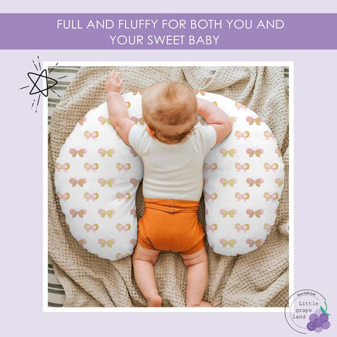 0-16 Little Grape Land Nursing Pillow, Breastfeeding Pillows for Mom with Removable Cover and Breathable Filling