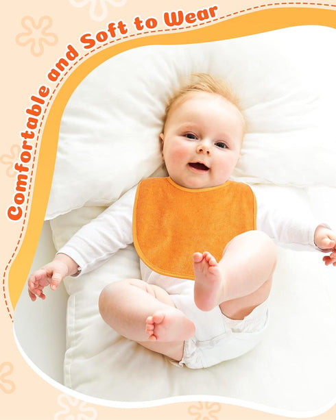 30 Pack JaGely Baby Muslin Bandana Bibs Multicolor Solid Unisex Waterproof Feeder Adjustable Newborn Teething